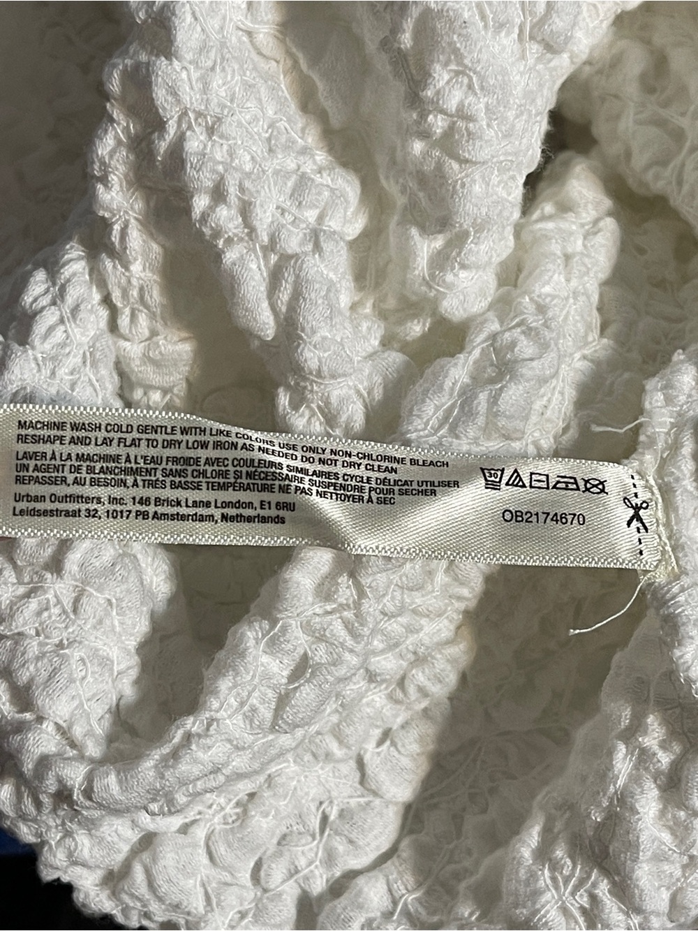 Free-Est Free People White Textured Halter Midi Dress Side Cutout Beach Boho XL - Picture 10 of 10